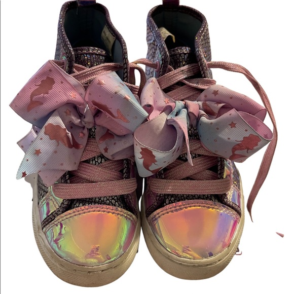 Jojo Bow Hightop Sneakers Mermaid/Unicorn - Picture 1 of 3